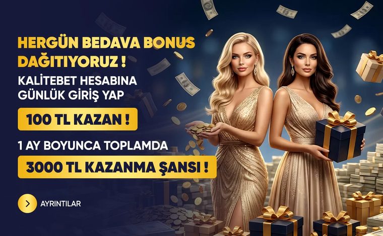 Her gün giriş yap, bedava 100 TL kap